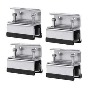 Gói của 4 thép năng lượng mặt trời Kẹp bảo vệ khung xe mô tô chống ăn mòn giá đỡ giữ đồ trên mui xe hơi sửa chữa thiết lập chịu lực cao ổn định cho cắm trại thuyền