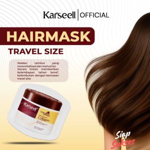 Karseell Hair Mask Keratin Sachet 10ml Maca Essence Repair Collagen Bpom 5 Pcs Perawatan Rambut Kering & Terlalu Diproses
