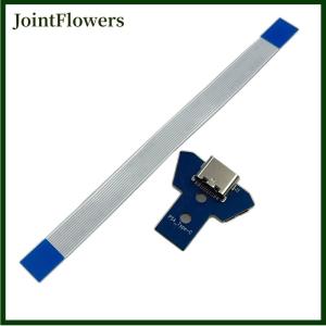 JointFlowers 1เซ็ตอเนกประสงค์สำหรับตัวควบคุม PS4 040 050 055อุปกรณ์ DIY สำหรับ DualShock 4 USB Type C บอร์ดชาร์จ MOD