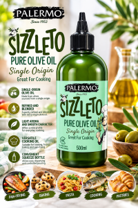 Palermo Pure Olive Oil in Sqeeze Bottle 500mL