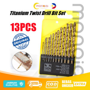 13 Buah Mata Bor Besi Baja 1 Set PROMO Mata Bor Besi Set 1.5mm-6.5mm 13 Pcs Seperti High Quality | Mata Bor Power Drill Steel Titanium Hex Shank | Mata Bor HSS Set Komplit Kayu Plastik dll