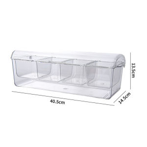 5-Grid Fruit Vegetable Fresh Box With Lid Fridge Frozen Airtight Food Container Fridge Organizer