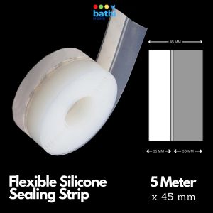 BATHI CC45 Penutup Celah Pintu Jendela Silikon 5Meter x 45mm Flexible Silicone Sealing Strip