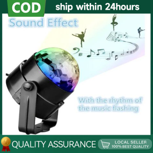 【NEW】RGB Sound Activated Light with Remote Control RBG Disco Ball Strobe Lamp 7 Modes Sound Sensor Activated Party Light DJ Lighting