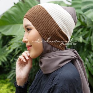 Ciput rajut inner bandana 4 warna premium dalaman jilbab rajut/ciput