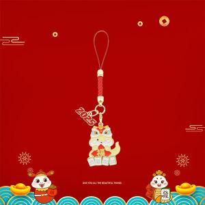 ZEEMIN  Cartoon Guochao Small Golden Snake Pendant Creative Year of the Snake Keychain Zodiac Mascot Bag Pendant New Years Small Gift