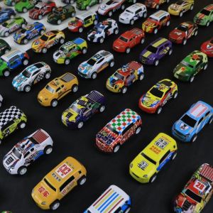 OKKFINE 10/20/30/50Pcs Mini Alloy Car Model Set Metal with Storage Box Rebound Vehicle Model  Sliding Inertia Vehicle Children Birthday Gift