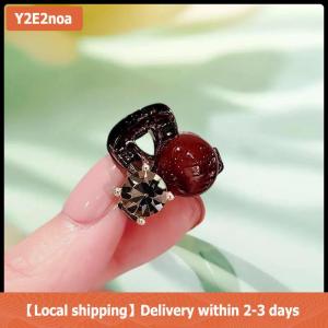 【Local shipping】 Cute Mini Grab Clip Womens Head Shark Clip Small Elegant Rhinestone Hairpin Hair Clip Barrettes Headwear Hair Accessories