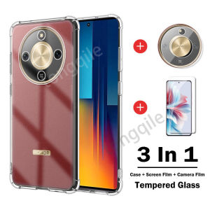 Case For Honor X9d 5G HonorX9d X9 d 2025 Phone Casing Clear Transparent Back Cover Shockproof Bumper Soft TPU Screen Camera Lens Protector Tempered Glass Film