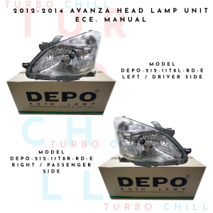 DEPO-212-11T8-RD-E 2012-2014 AVANZA HEAD LAMP UNIT ECE. MANUAL
