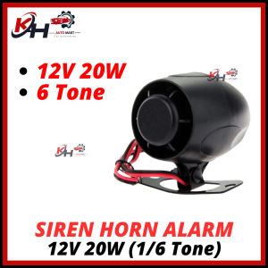 SUPER LOUD 12V SIREN 1 Tone / 6 Tone 20 WATT Security Alarm System Universal Bunyi Kereta High Quality Perodua Proton Toyota Honda Chery Mitsubishi Mazda BMW Mercedes-Benz Nissan