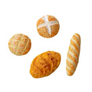 4Pcs 1/12 Scale Miniature Bread Models Resin Craft For Dollhouses Bakery Decoration Collection