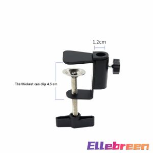 Black C-Clamp Desk Light Clamp Mount Holder Cantilever Bracket for Desktop Table Lamp