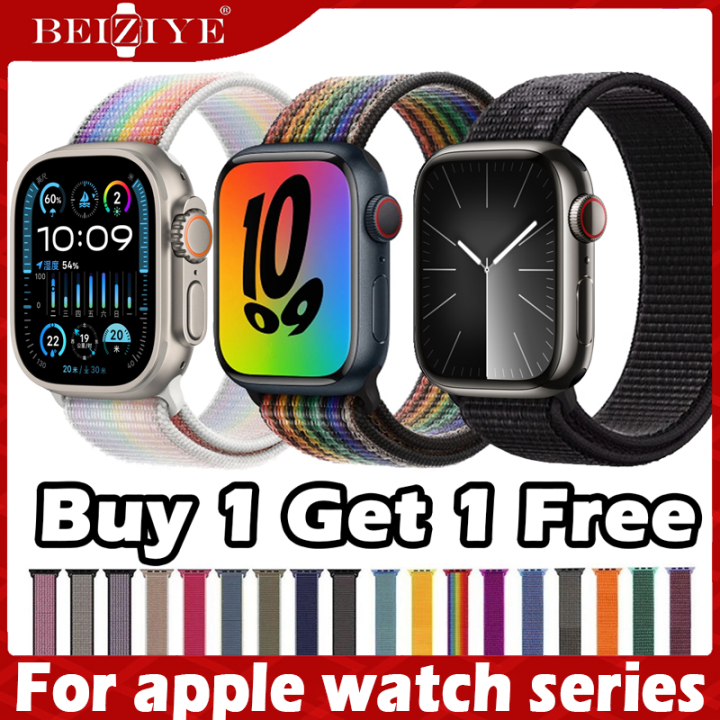 Buy Get Free】Nylon loop Strap for apple watch ultra ultra