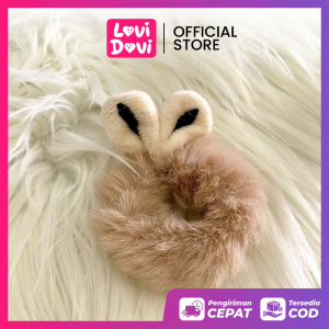 scrunchies Bulu Kelinci / Ikat Rambut Anak Lucu / Cepolan Bulu / Kunciran anak  kelinci