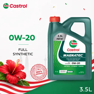 Castrol MAGNATEC 0W-20 (3.5L) Fully Synthetic Engine Oil API SP/CF ILSAC GF-6 for Petrol Hybrid and Diesel Vehicles