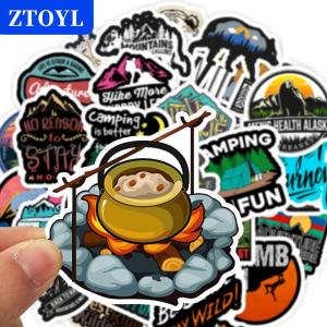 [COD] ZTOYL 50 pcs camping Landscape สติ๊กเกอร์ผจญภัยกลางแจ้งปีนเขาสติกเกอร์กันน้ำ