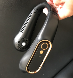 GB01 Neck Fan Portable Cooling Fan 18H Working Power Display Mask With Fan USB Bladeless 720 Degree Neckband Fan Surround Air Vents 7000Mah Rechargeable KOA