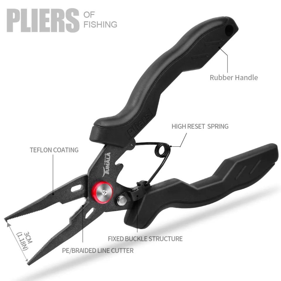 PROBEROS Fishing Pliers Line Cutter Hook Remover Stainless Steel