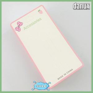 danux 50PCS Pink Bow Display Cards For Hair Claw Clip Paper Card Headdress Package Card Hair Decoration DIY Jewelry Package Cardboard