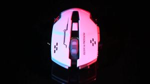 (HD1)T-WOLF Thunder Wolf Q13 Rechargeable Silent Wireless Mouse Dual-Mode Gaming Business Luminous Mechanical Mouse typec