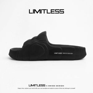 Limitless - Sendal Wanita Pria ADILETTE Sandal Slip On Laki Laki Distro Wanita Empuk Sandal Cewek Selop Anti Slip Ringan - Size 36 - 44