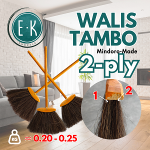 Walis Tambo | Itim | Black Broom | Sweeper | Floor Broom | Walis | Locally Made| Matibay | Gawang Mindoro + 2 PLY