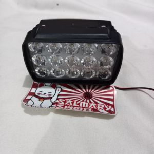 Lampu LED Mobil Motor Sorot Lampu Tembak Spion 15 Mata Laser Gun PLX Super Terang DC 12 Volt