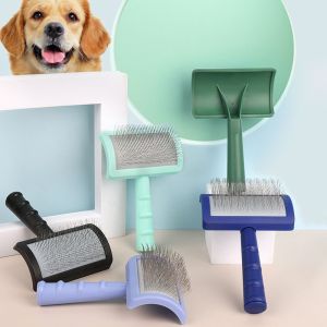 WAPKTY Với đầu tròn Răng Inox Thảm mát-xa loại bỏ Ghim cực dài Dành cho rối và lông rời Lược chải chuốt Lược cho chó Bàn chải làm sạch thú cưng Lược gỡ rối thú cưng