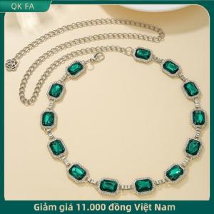 QK FA ✨ Cổ Điển Kim Loại Pha Lê Rhinestone Eo Vành Đai Bụng Chuỗi Cho Phụ Nữ Mới Thời Trang Mùa Hè Bãi Biển Bikini Cơ Thể Đồ Trang Sức Mới