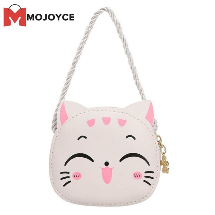 MOJOYCE Girls Kawaii Satchel Bag PU Cat Mini Shoulder Bag Cartoon Fashion  Coin Purse Compact Kids Daily Bags Lazada PH