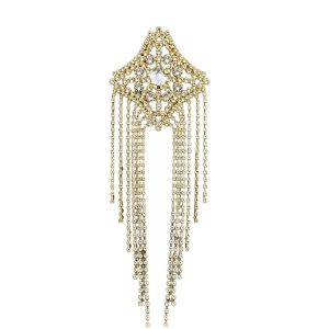 Rhinestone Shoulder Epaulets Fringe Sparkly AB Crystal Shoulder Ornament Multiple-Style Lightweight Clothing Accessory Women