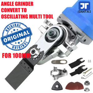 JIANTAI M10 Thread Angle Grinder Conversion Head Adapter with Power Oscillating Tool for Type 100 Angle Grinder Accessories Oscillating Multitool for Cutting Wood Nail/Scraping/Sanding