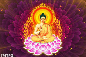 Tranh dán tường 3D Kim sa Đức Phật kt 80cm*1m2