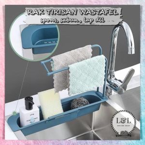 Rak Tirisan Spon Tempat Spons Cuci Piring Lap Meja Dapur Wastafel Kitchen Sponge Rag Rack