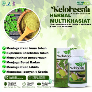 Kapsul Keloreena Asli 100% (Produk Resmi Bergaransi) Ekstrak Daun Kelor Halal Indonesia Aman Tanpa Efek Samping