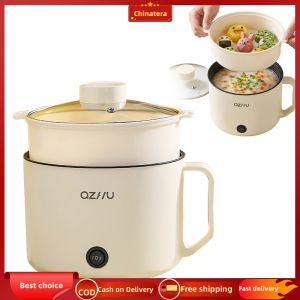 [Chinatera Malll] 220V 1.8L Small Fryer Pot Easy To Clean Electric Dual Power Noodle Cooker for Cooking Pasta Noodles