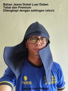 Topi Welder Bahan Jeans Dobel Luar Dalam Topi Pancing Topi Jepang Topi Kerpus Topi Welding Las Bahan Jeans Dobel Luar Dalam