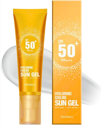 DEOPROCE HYALURONIC COOLING SUN GEL SPF 50+ 50G | Lazada