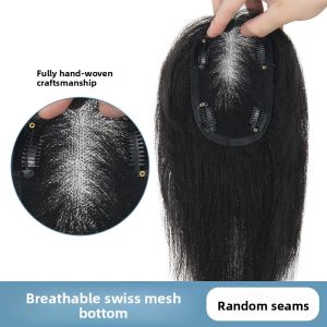 9*14-25/30ซม. 100% ผมมนุษย์ ชิ้นเสริมผม ปิดผมขาว ระบายอากาศได้และน้ำหนักเบา วิกเพิ่มปริมาณผมสำหรับผู้หญิง