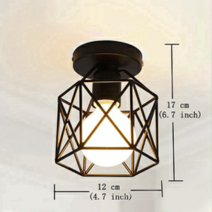 【Warranty】Drop light Hanging Pendant Lights Lamp for Restaurant Dining Room Bar Hanging Ceiling Led Lights Cube Metal Pendant Diamond Light Accessory Lamp Shade Loft Ceiling Lights Contemporary Ceiling Lamp Chandelier Light