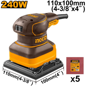 Ingco PS2416 240W 110X100mm Corded Palm Sanding Machine