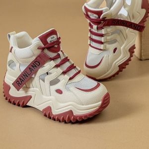 Womens Height Increasing Sports Hollow Breathable College Versatile Leather Sandals