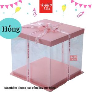 HỘP BÁNH KEM TRONG SUỐT-HỘP MICA ĐA DỤNG SIZE KHÁC NHAU ( KHÔNG KÈM RUY BĂNG )