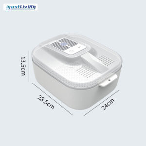 Justliving Máy rã đông thịt bằng điện khay rã đông 4 trong 1 có nắp đậy Máy rã đông bảo quản thực phẩm kín khí máy rã đông bít tết thực phẩm đông lạnh gia dụng lưới ráo nước làm rau