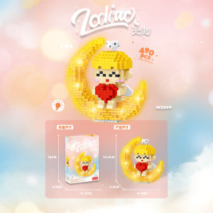 Blok Binaan 月光颗粒积木 Moon Light Building Block Character Model Nano Block Cartoon block Toys 微颗粒/积木/摆件/玩具礼物/模型 Cartoon Puzzle Connection Blocks Toys Gift