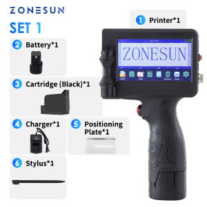 ZONESUN ZS-HIP127 Handheld Light Weight Inkjet Printer Ink Date Coder Coding machine LED Screen Display For Trademark Logo Graphic