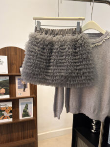 COD sweet and chic mesh splicing cake skirt Korean new elastic waist layer mesh anti-light princess skirt 98182026 new product