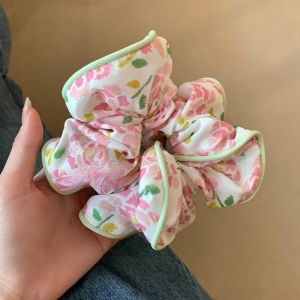 Scrunchie Ikat Rambut Korea Bunga Estetik Kunciran Cepol Besar Wanita Aksesoris Rambut HS   KCR12