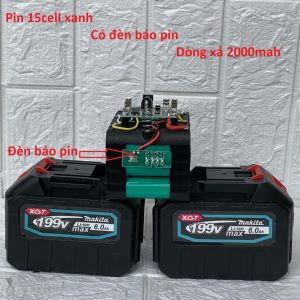 Pin máy khoan Máy mài  Máy siết bulong 15cell MKT 199V dung lượng 6Ah chân pin thông dụng cho các dòng máy MKT DW HTC cưa pin cắt cỏ pin...